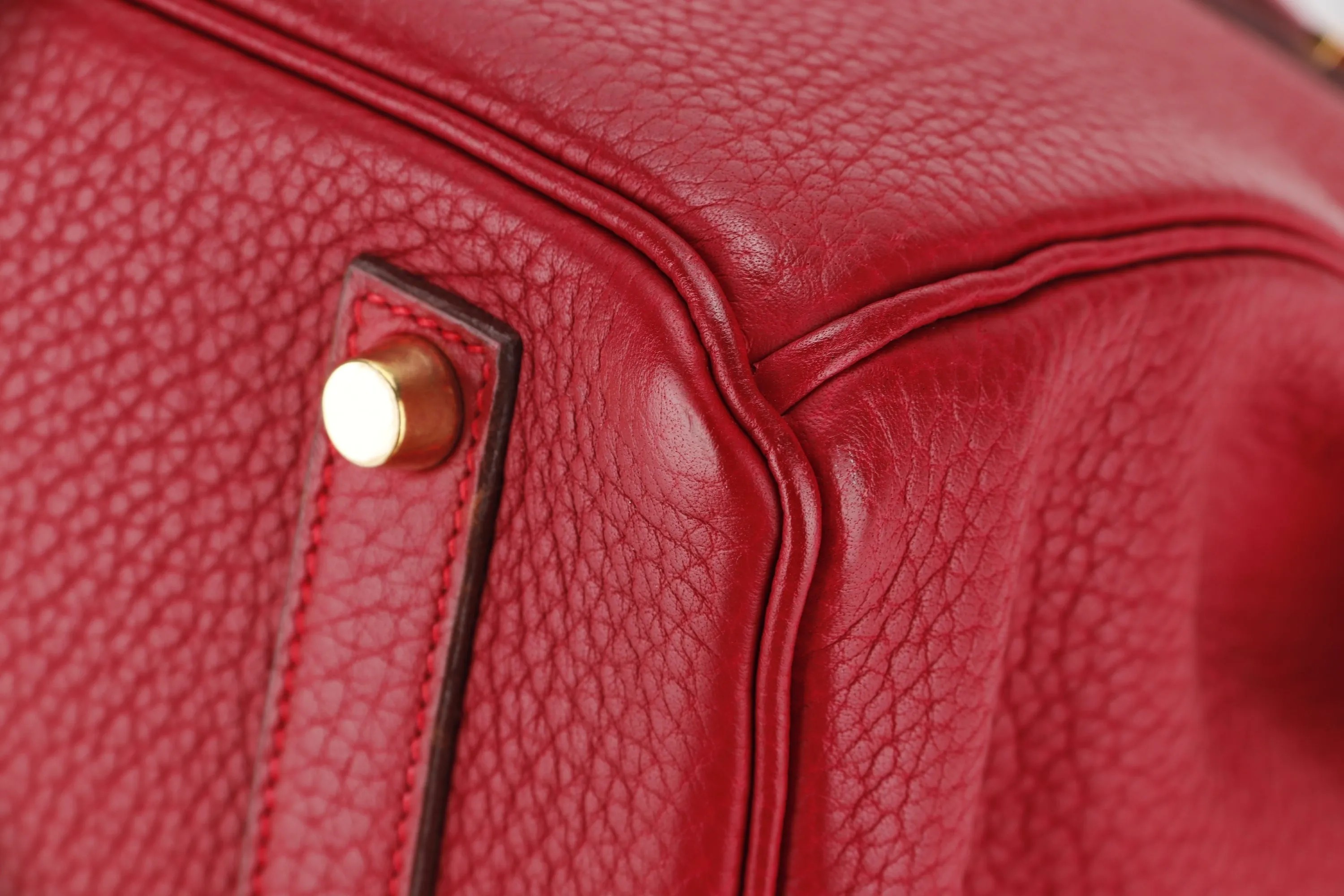 HERMES BIRKIN 35 (STAMP G) ROUGE VERMILLON TOGO LEATHER GOLD HARDWARE, WITH LOCK, KEYS, RAINCOAT & DUST COVER