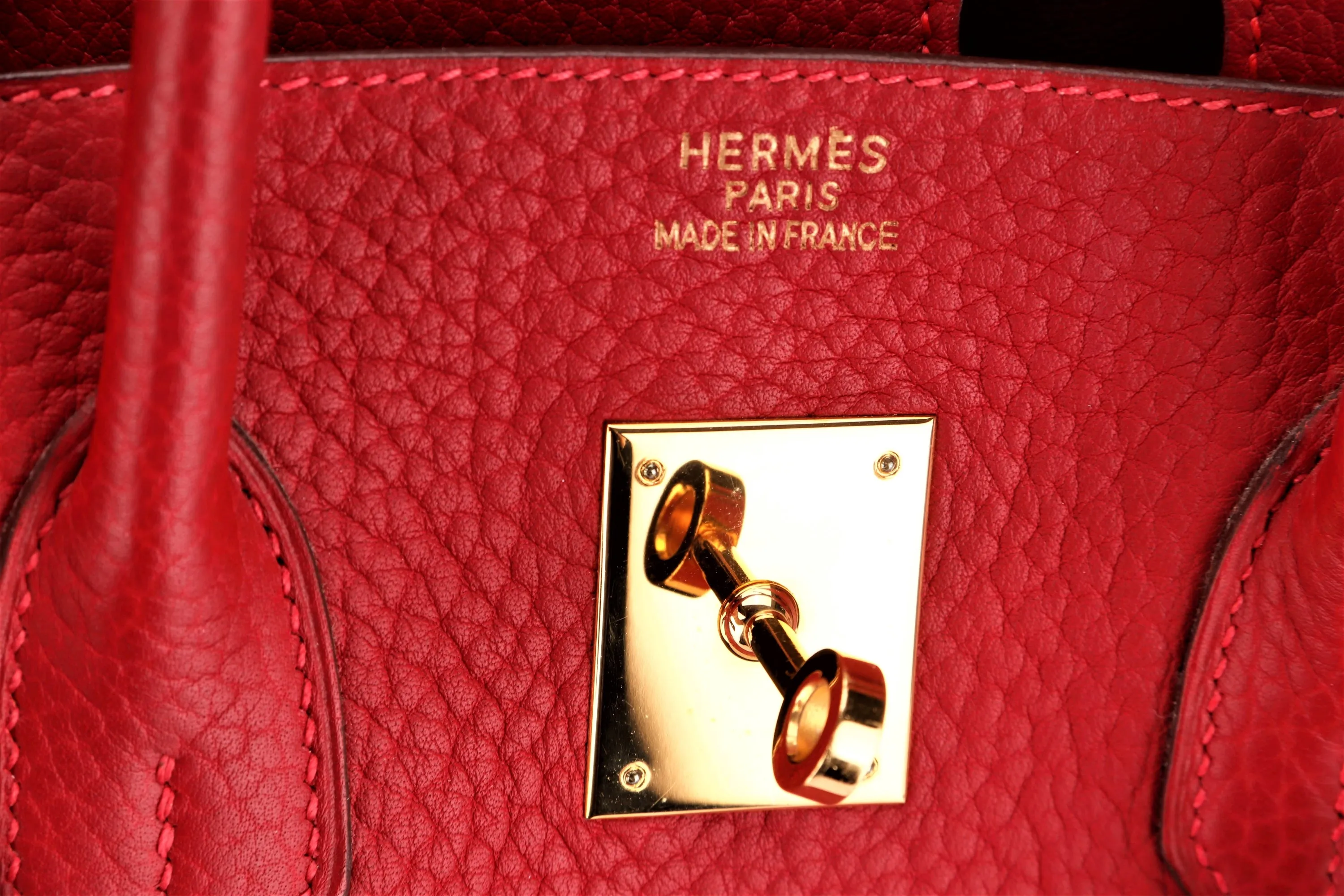 HERMES BIRKIN 35 (STAMP G) ROUGE VERMILLON TOGO LEATHER GOLD HARDWARE, WITH LOCK, KEYS, RAINCOAT & DUST COVER