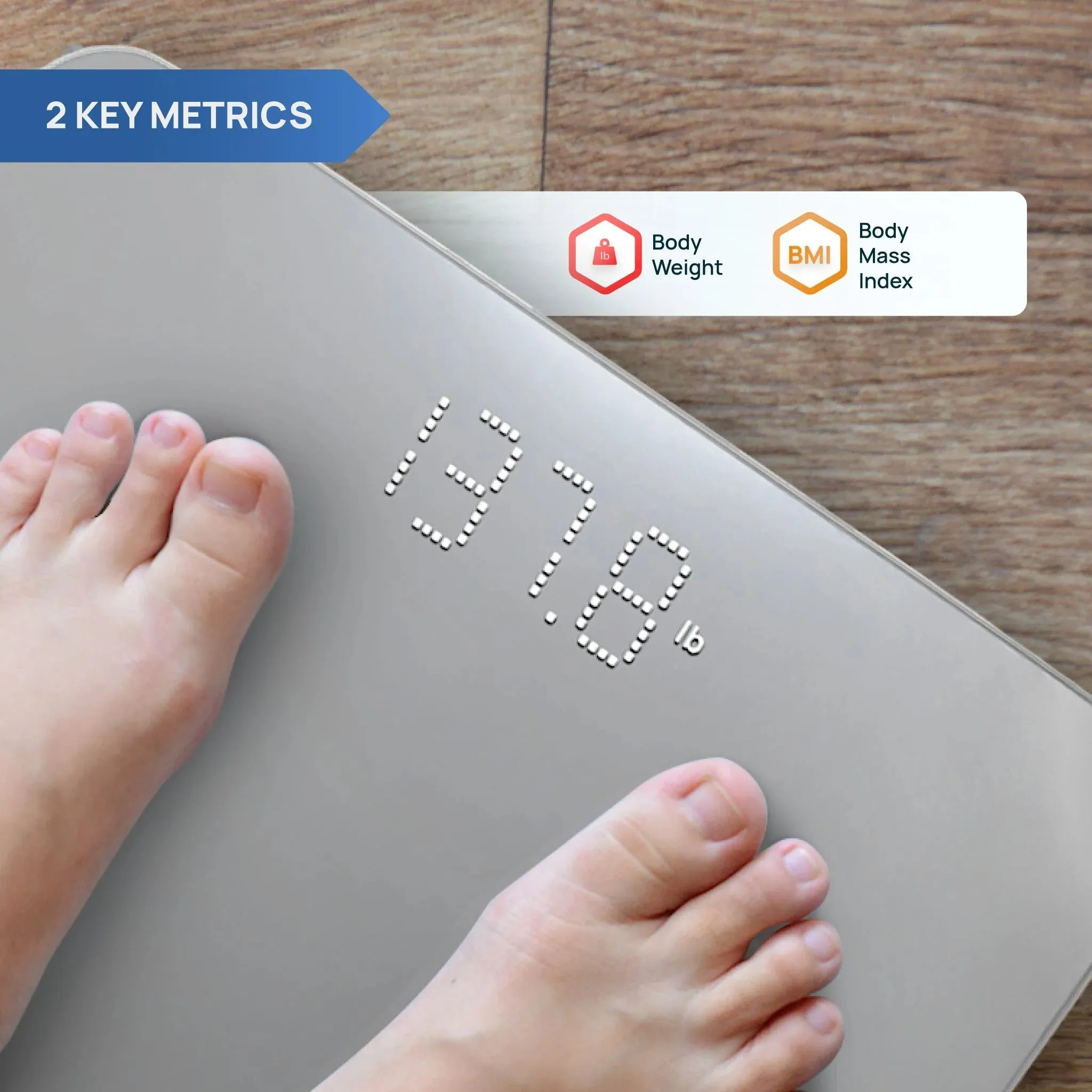 INEVIFIT Bluetooth Digital Smart Bathroom Body Weight Scale