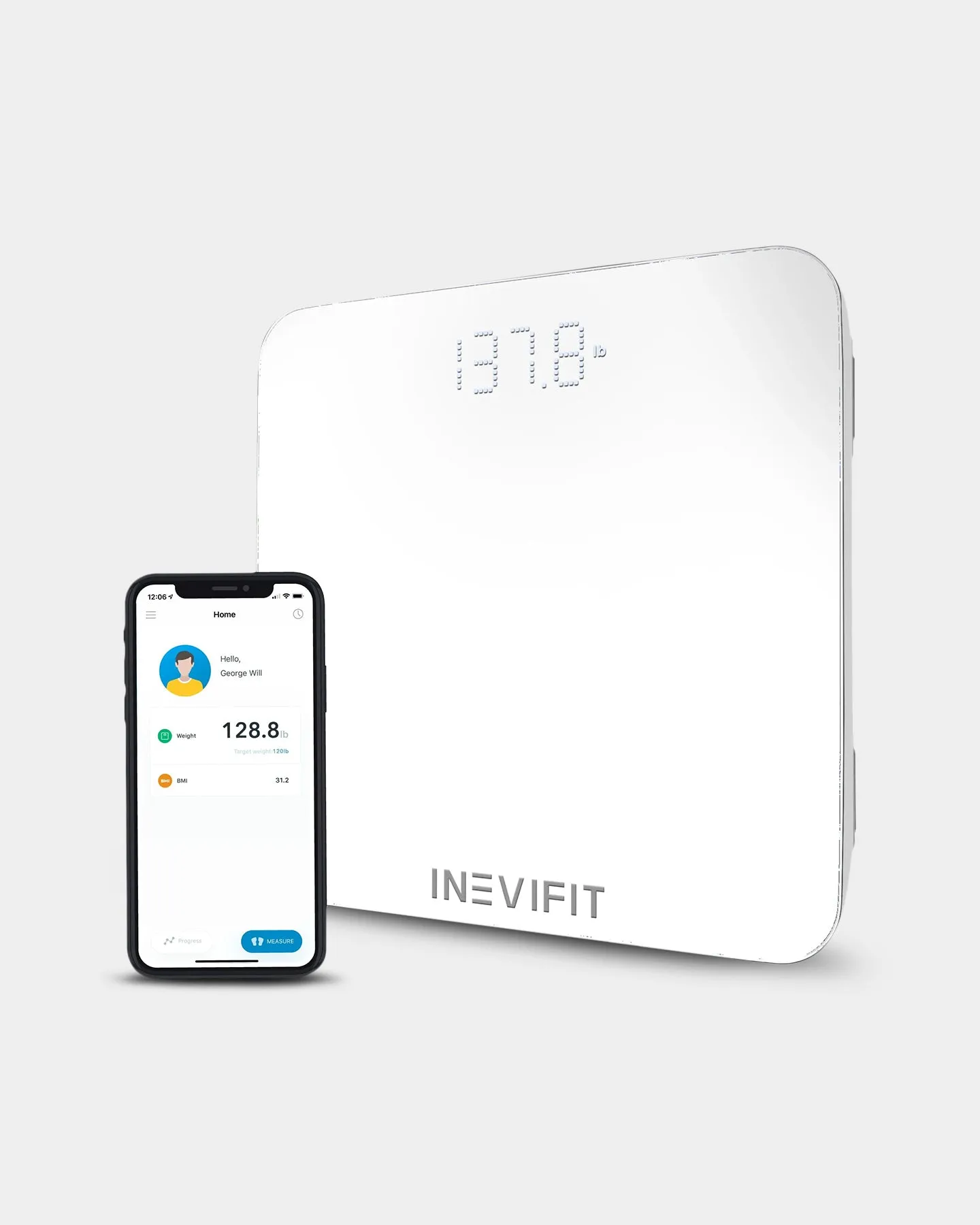 INEVIFIT Bluetooth Digital Smart Bathroom Body Weight Scale