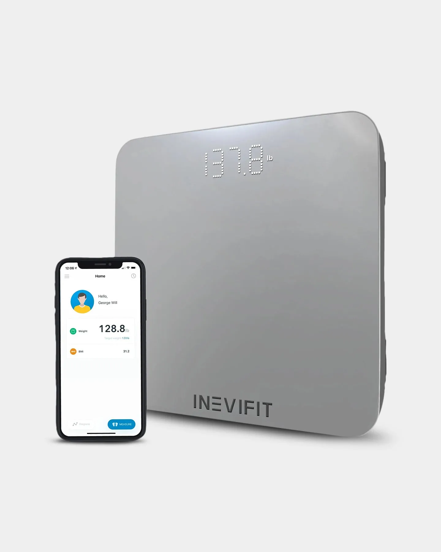 INEVIFIT Bluetooth Digital Smart Bathroom Body Weight Scale