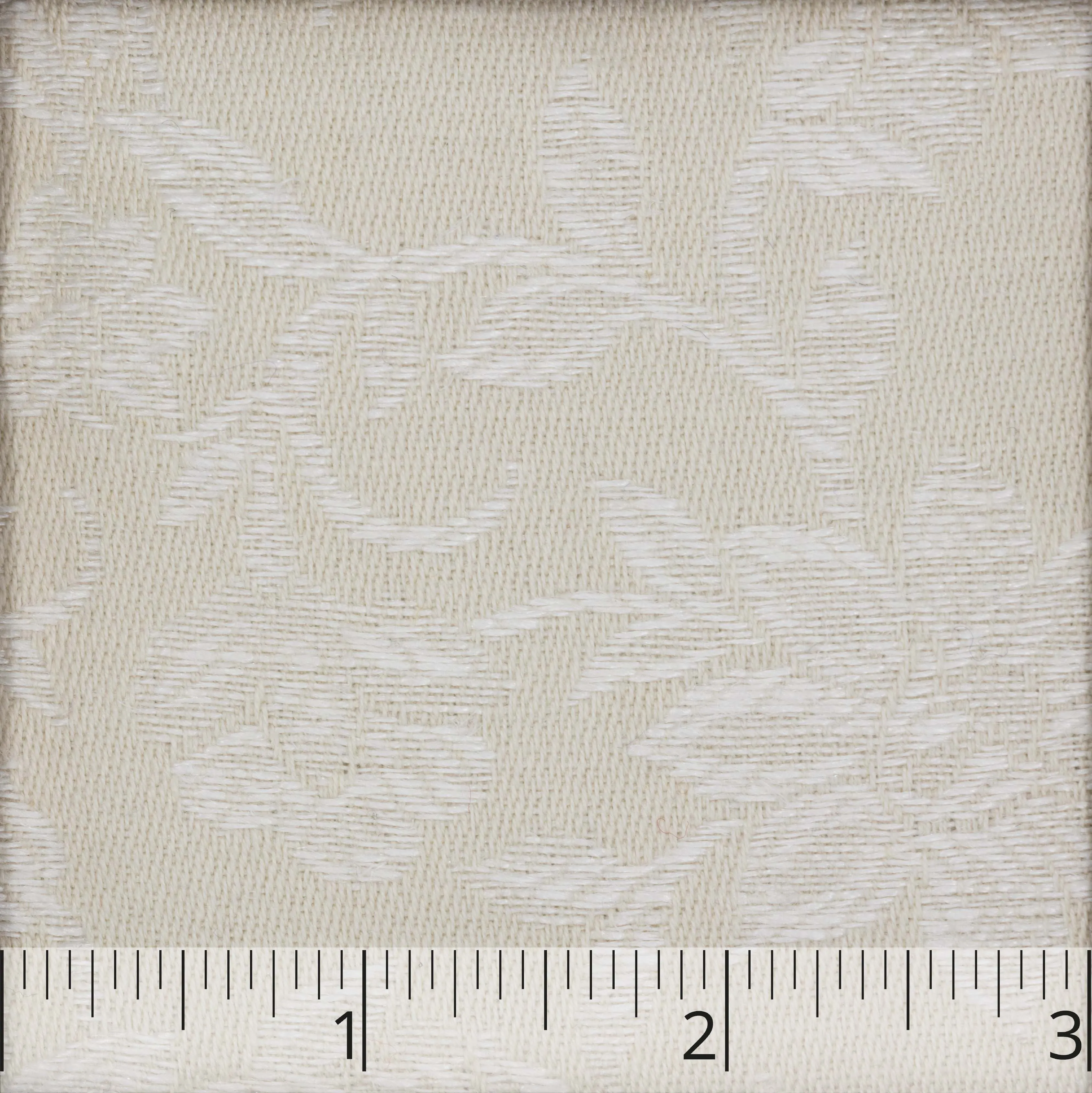 Ivory Floral Linen Damask - $16.00 yd.