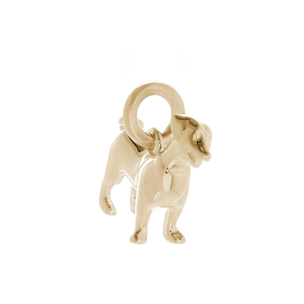 Jack Russell Terrier Solid Gold Dog Charm