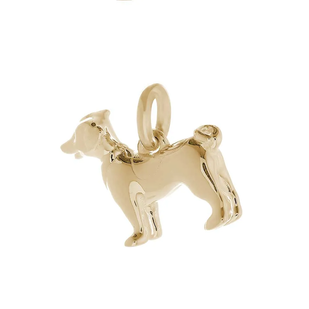 Jack Russell Terrier Solid Gold Dog Charm