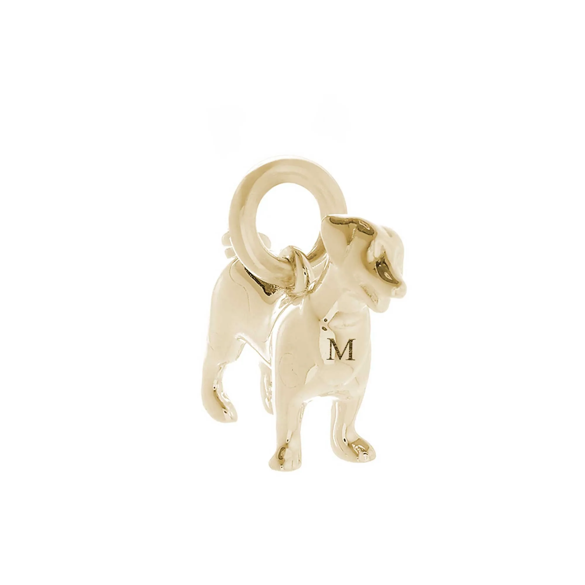 Jack Russell Terrier Solid Gold Dog Charm