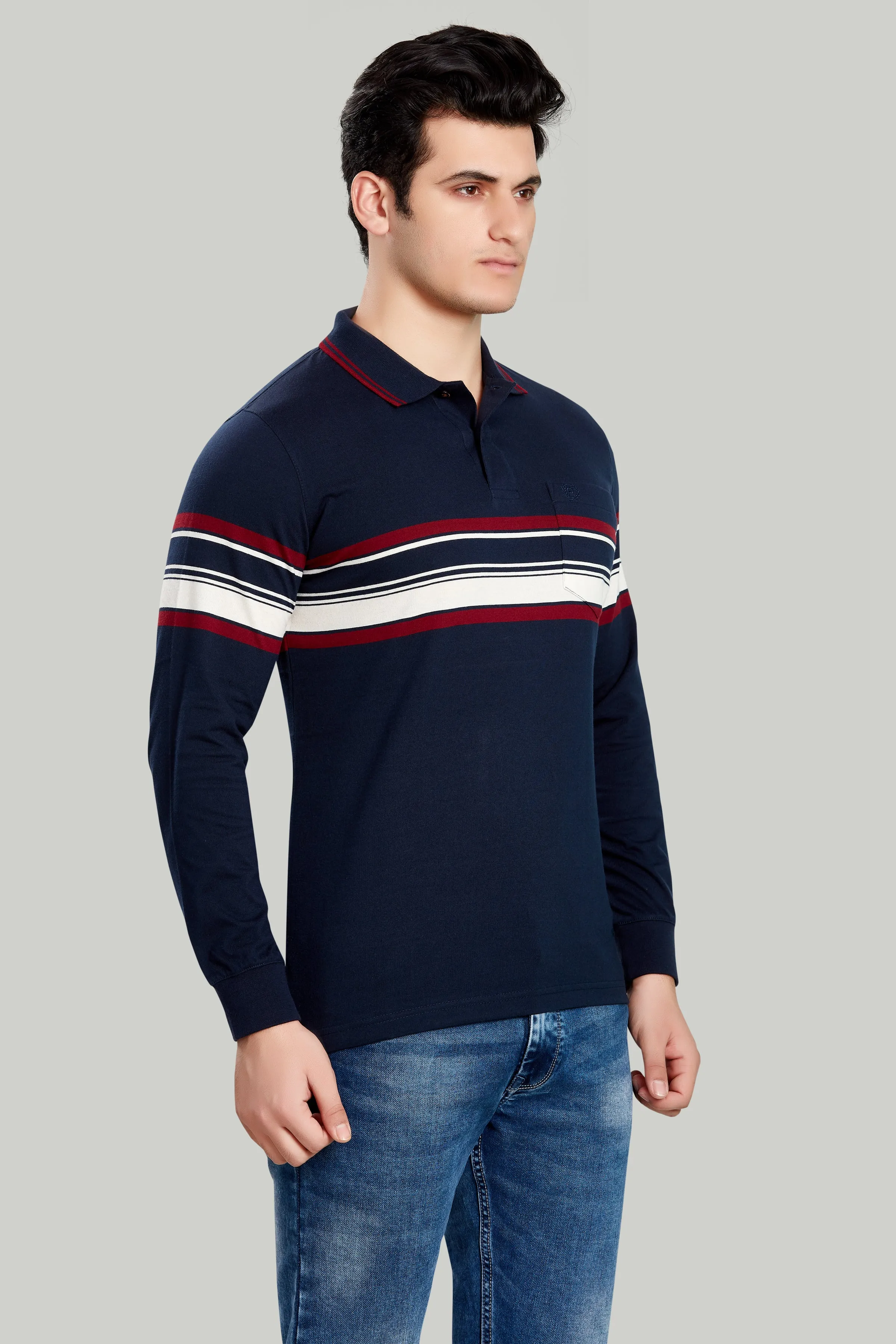 Jersey Stripe Polo