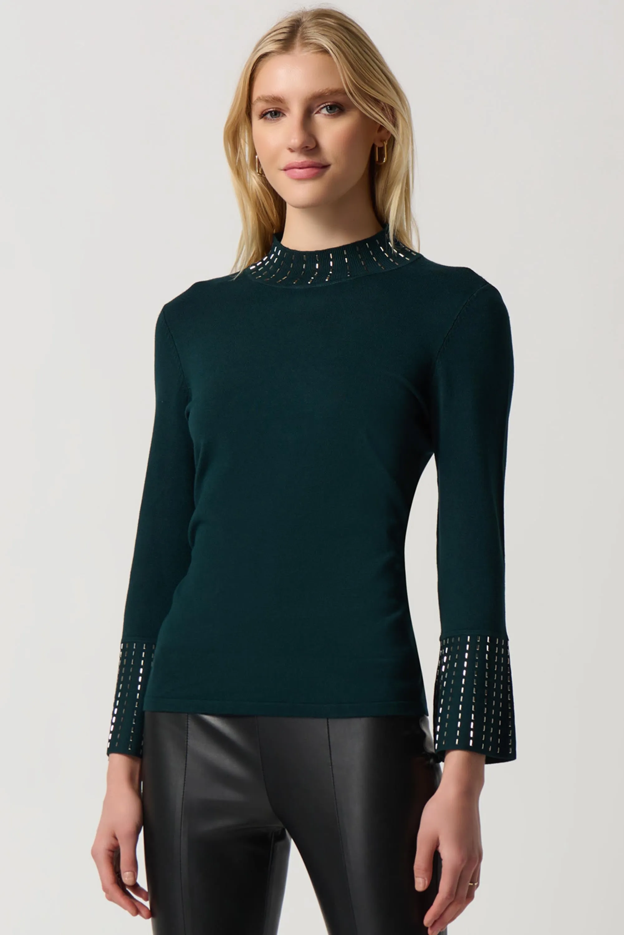 Joseph Ribkoff Green Embellished Top Style 234920-4130