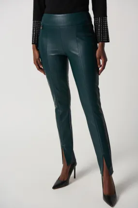 Joseph Ribkoff Green Faux Leather Trouser Style 234148-4130