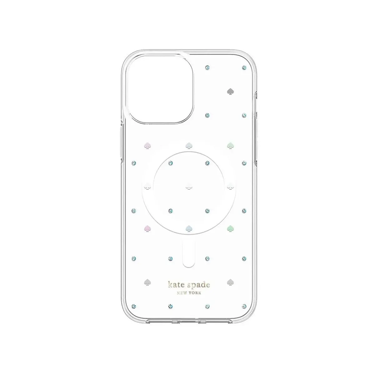 Kate Spade New York Protective Hardshell Case for MagSafe for iPhone 12 Pro Max/ 13 Pro Max (Pin Dot Clear)