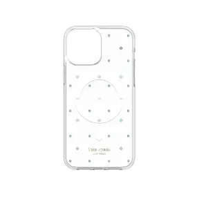 Kate Spade New York Protective Hardshell Case for MagSafe for iPhone 12 Pro Max/ 13 Pro Max (Pin Dot Clear)