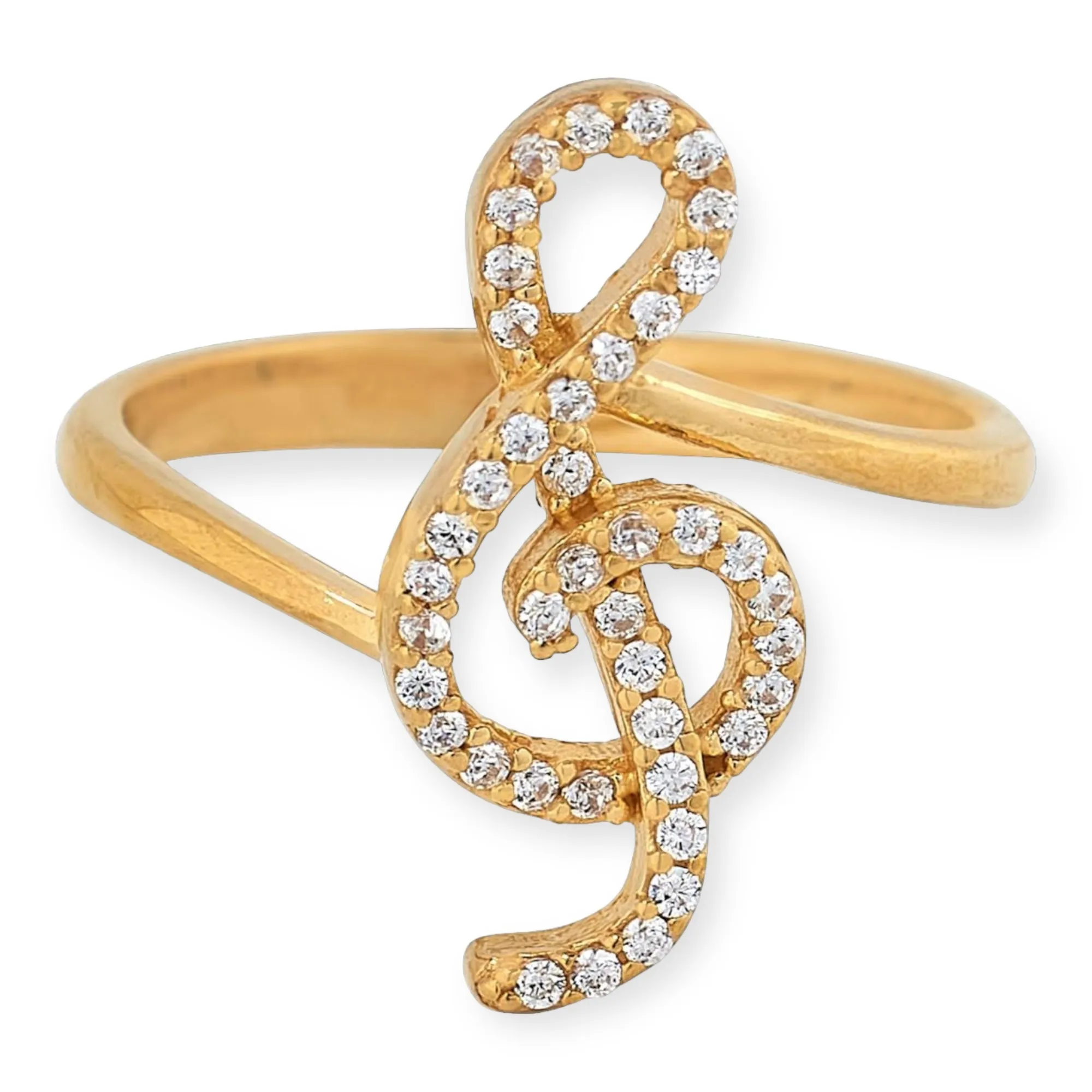 Katharine McPhee 0.21ctw Pavé Treble Clef Ring - Sterling Silver