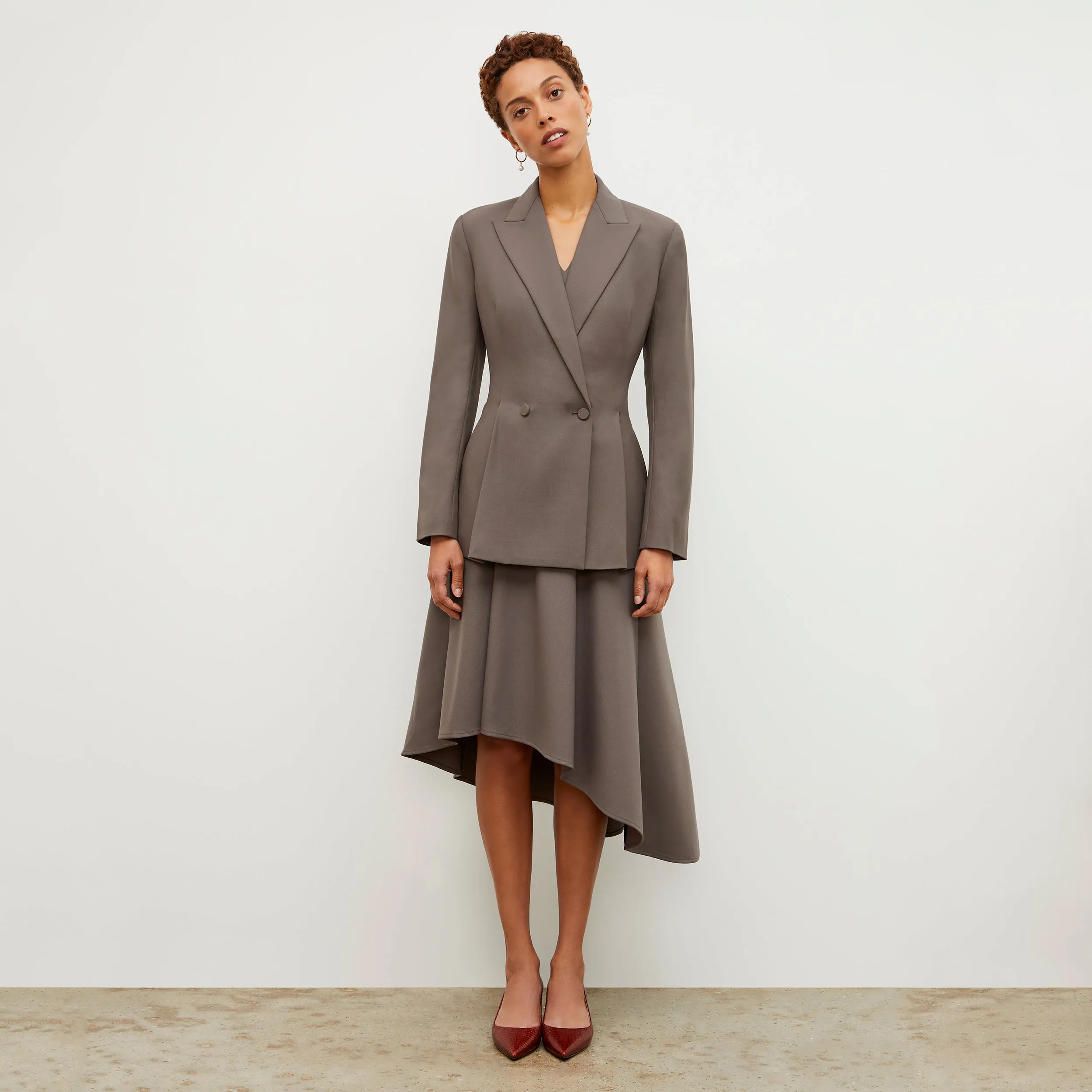 Kelsey Dress - Sharkskin :: Mink