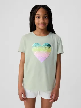 Kids Flippy-Sequin Graphic T-Shirt