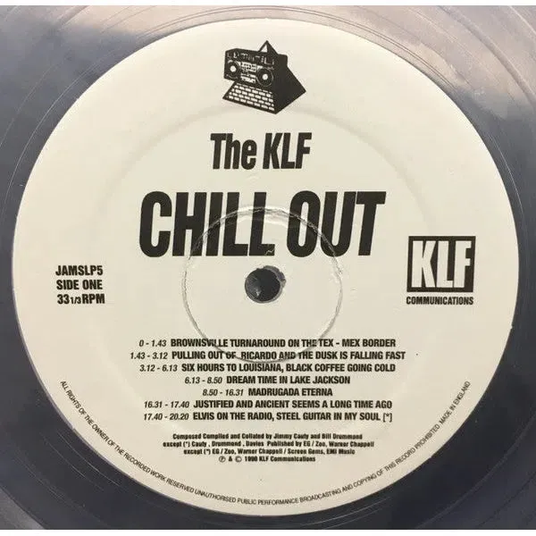 KLF - Chill Out Jams LP5 Clear Vinyl Reissue