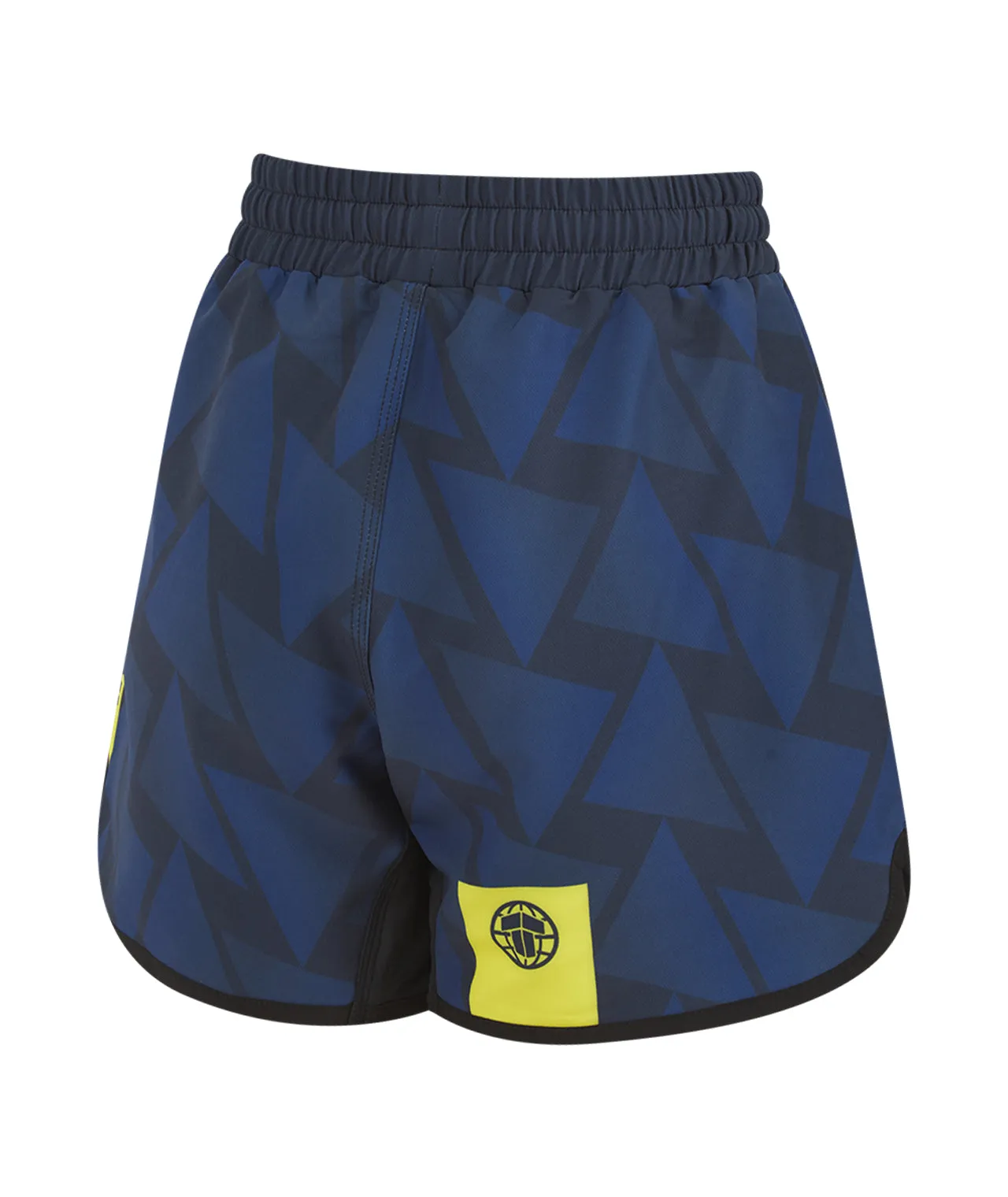 Ladies Abstract High Cut Shorts - Navy