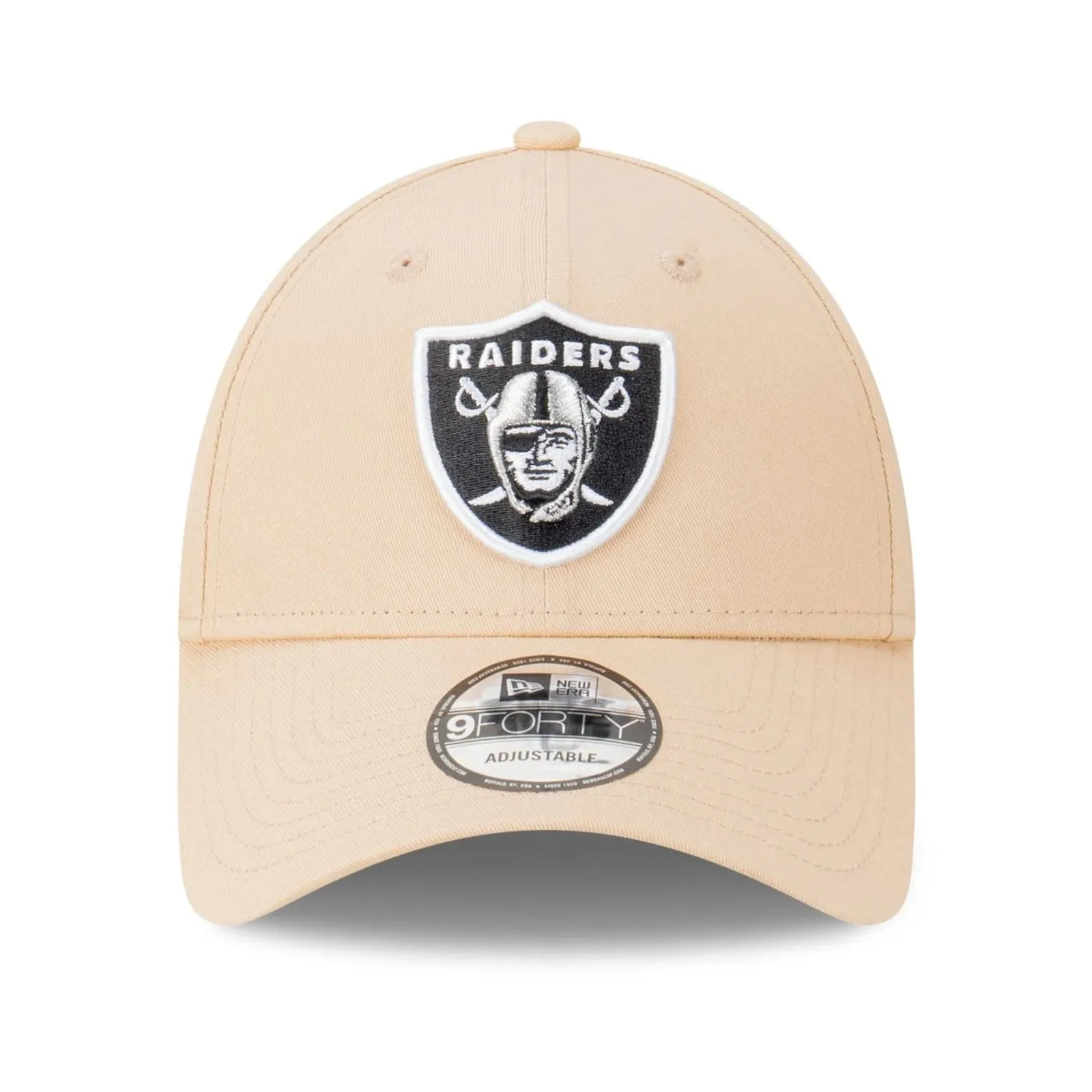 Las Vegas Raiders New Era Pebble 9Forty Snapback Curved Cap