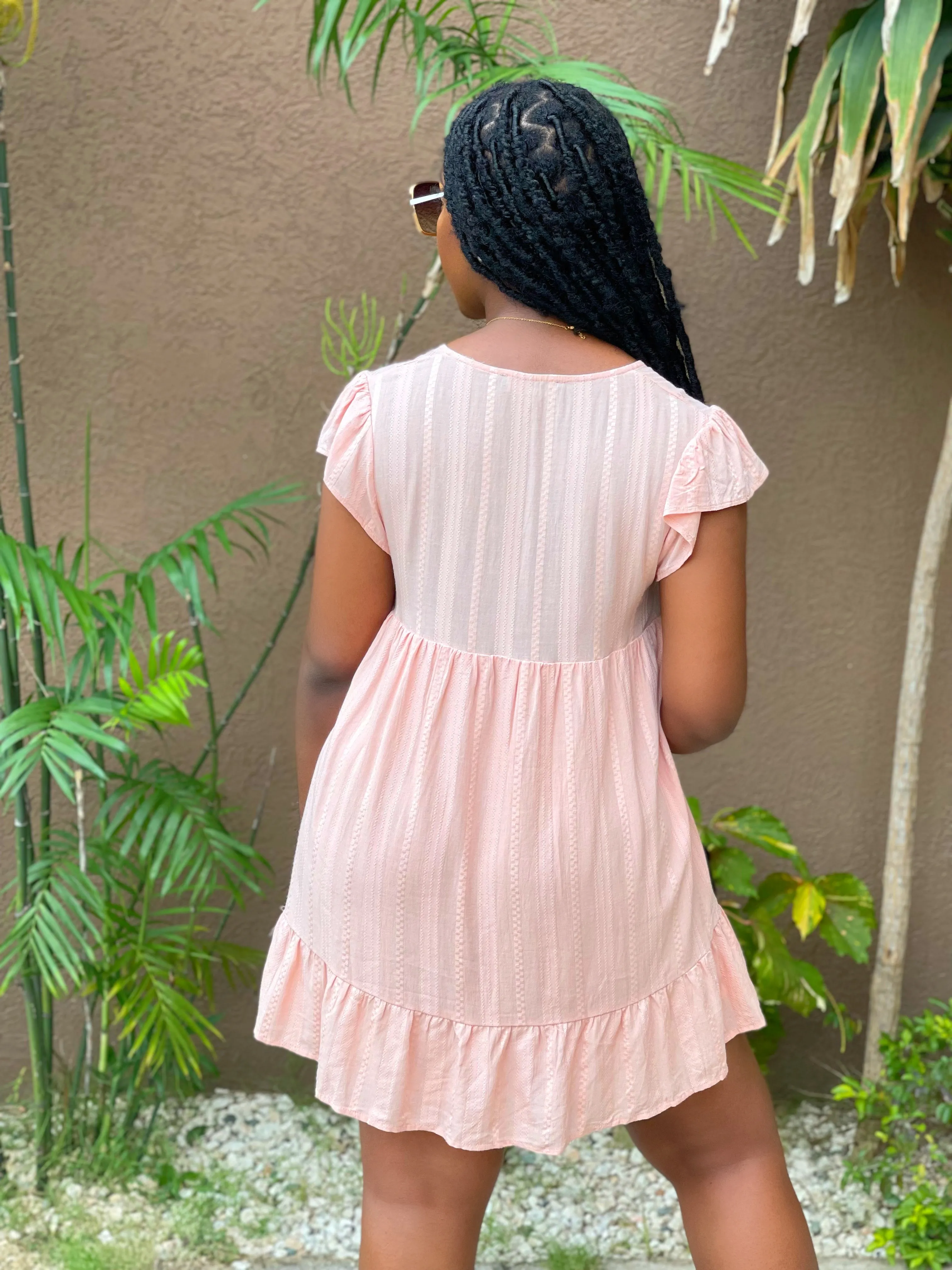 Laurel Mini dress-Peach