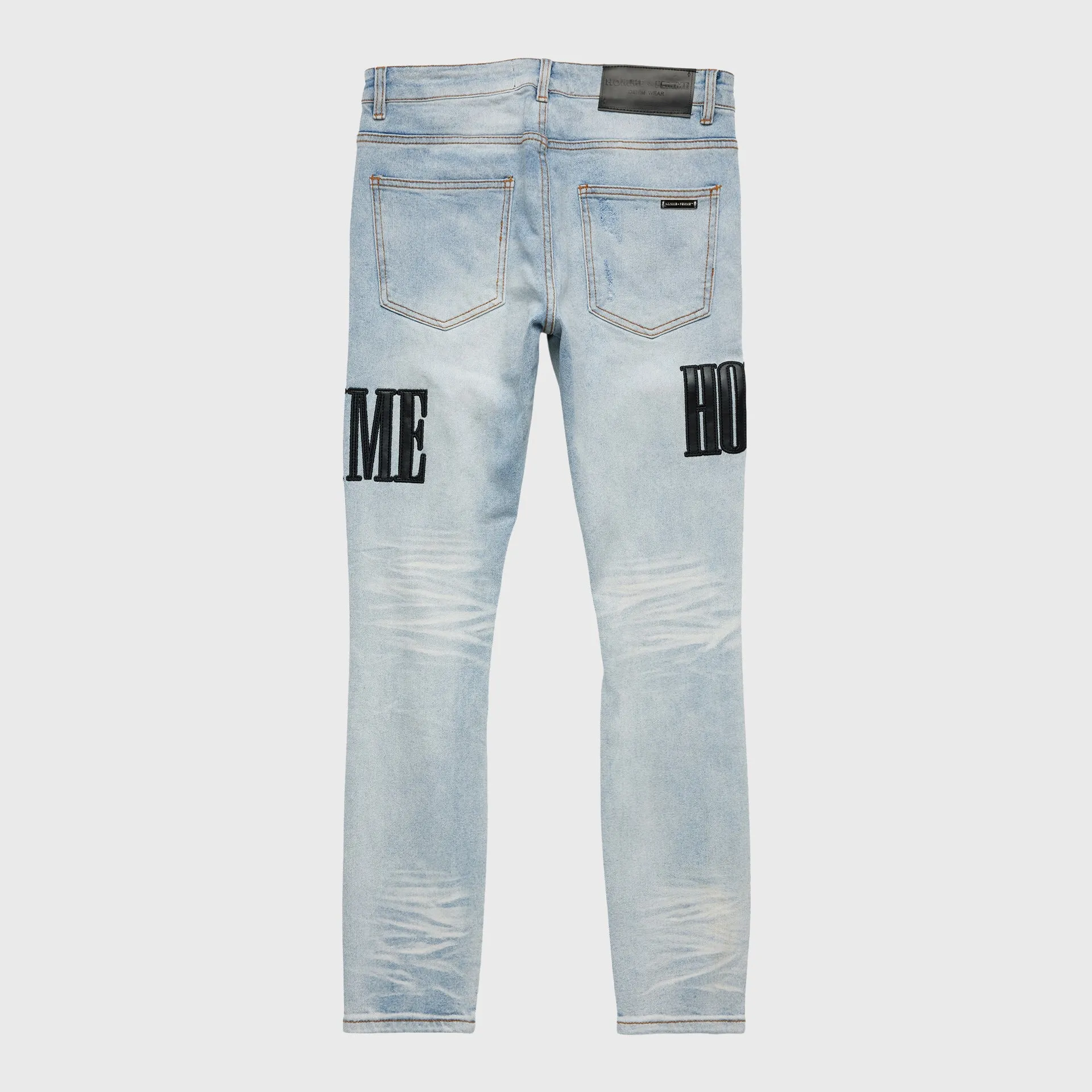 Letterman Denim Blue With Black Letters