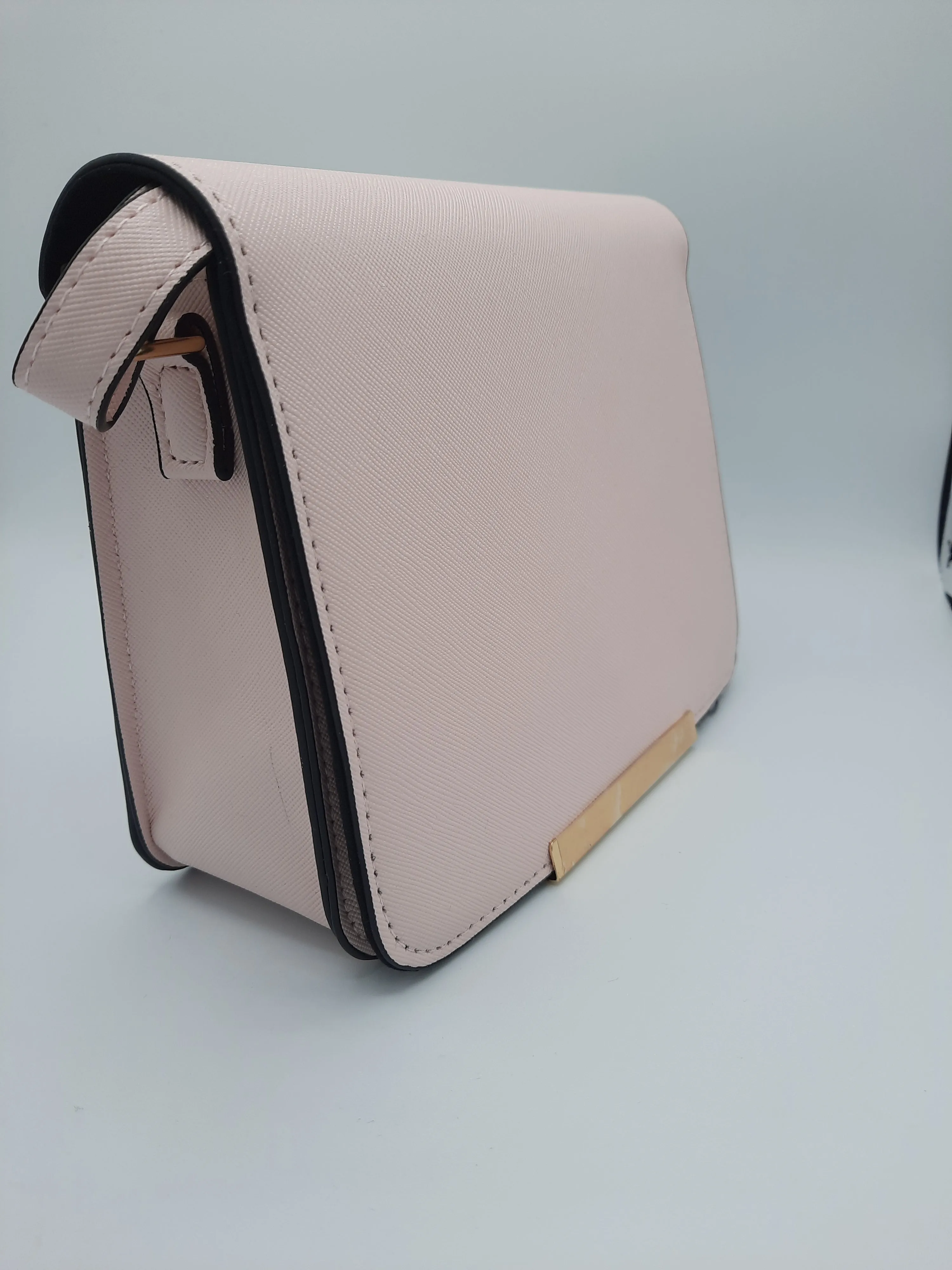 Light pink color book shape evening over the shoulder bag