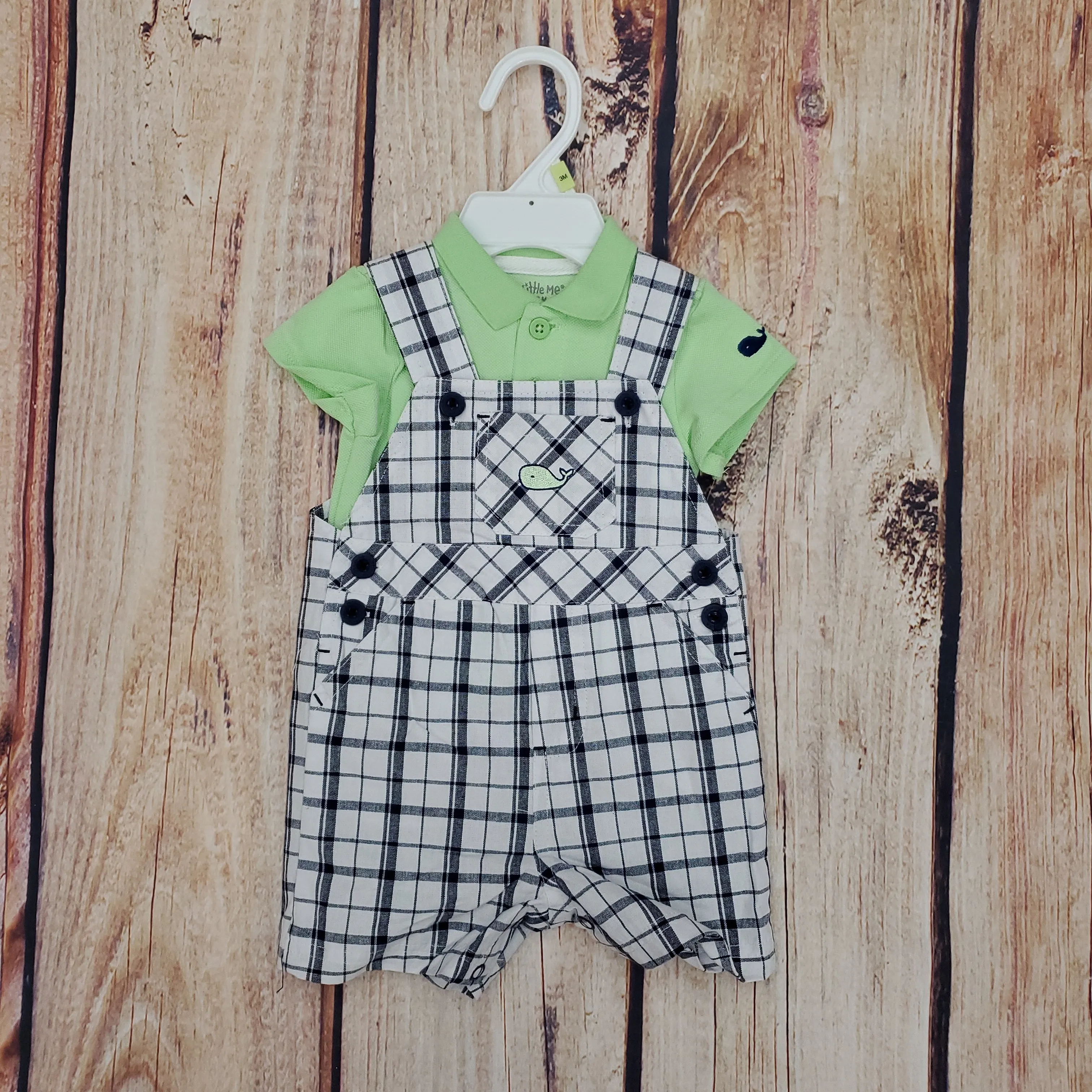 LITTLE ME WHALE SHORTALL SET