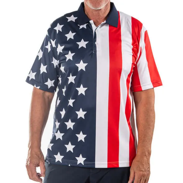 Men's Patriotic Performance Polo Bundle of 3 Shirts