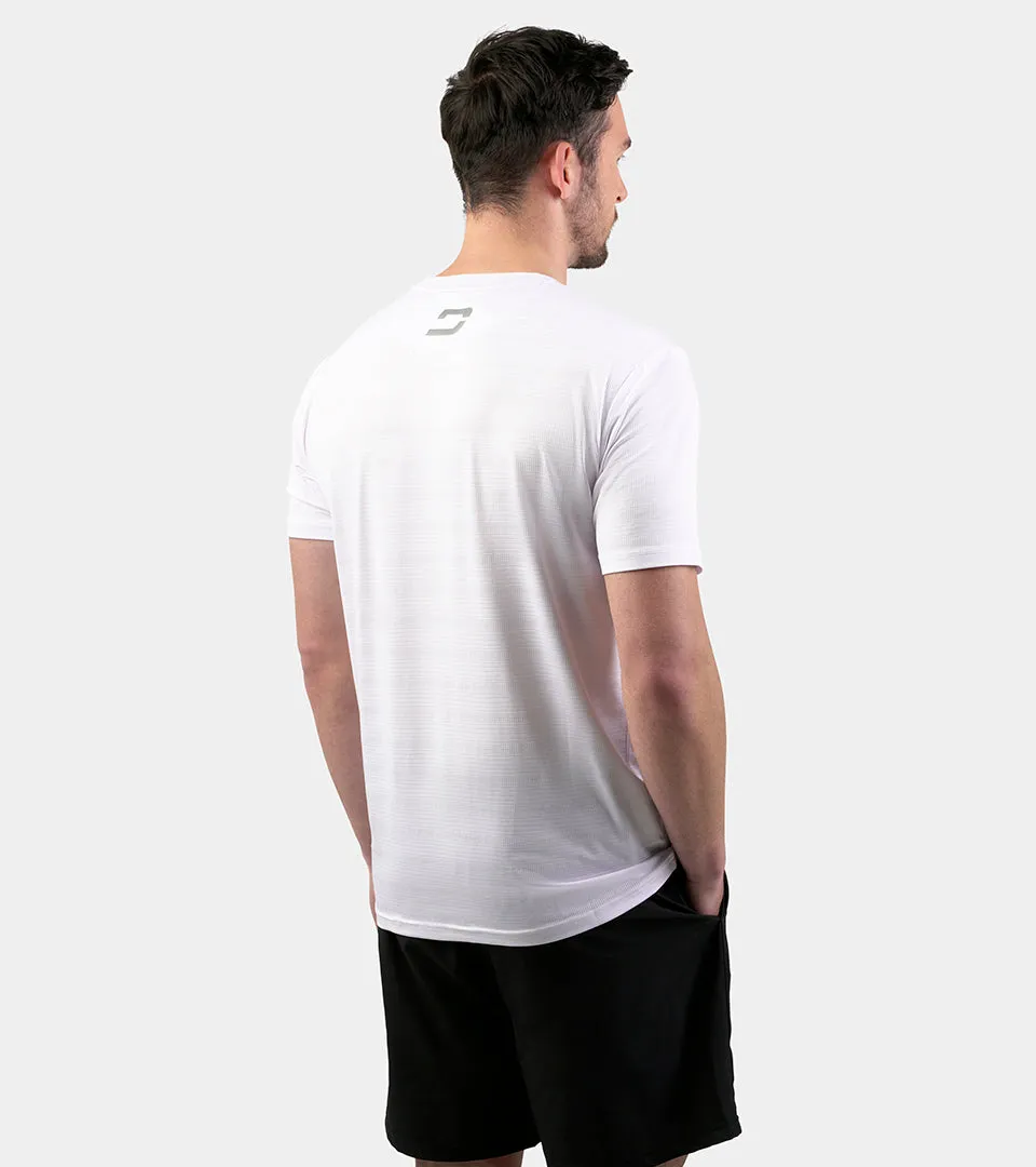 MEN'S PERFORATED SPORTS T-SHIRT - WHITE