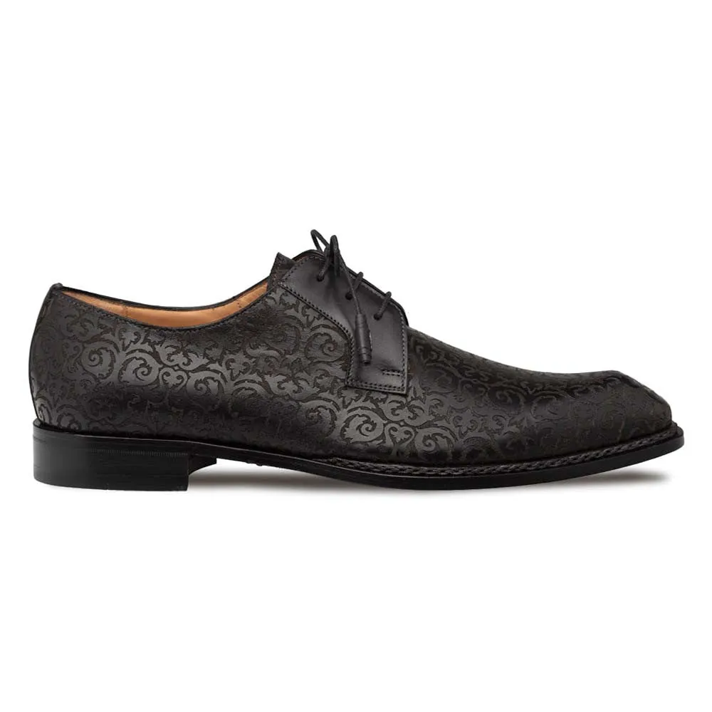 Mezlan Lontani Lace-Up Black Brogue Derby Shoes