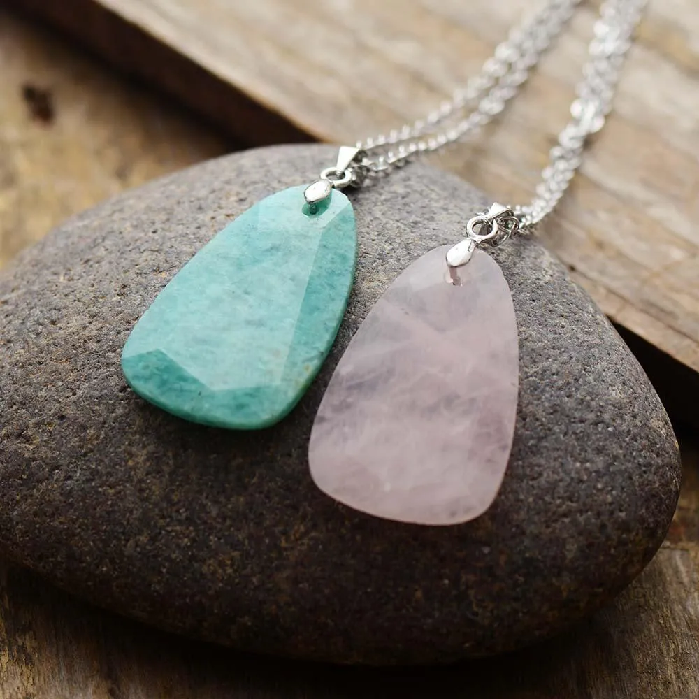 'Nginyal' Rose Quartz Pendant Necklace