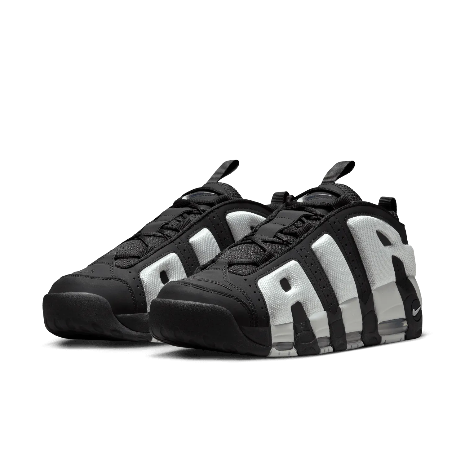 Nike Air More Uptempo Low 'Black/Metallic Silver'