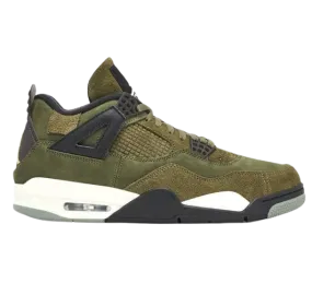 Nike Men's Jordan 4 Retro SE Shoes - Medium Olive / Pale Vanilla / Khaki / Black / Sail