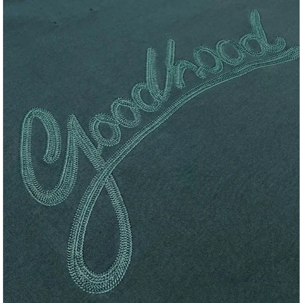 OLDISM OLD/SM  GOOD HOOD EMBROIDERY LOGO TEE-DARK GREEN