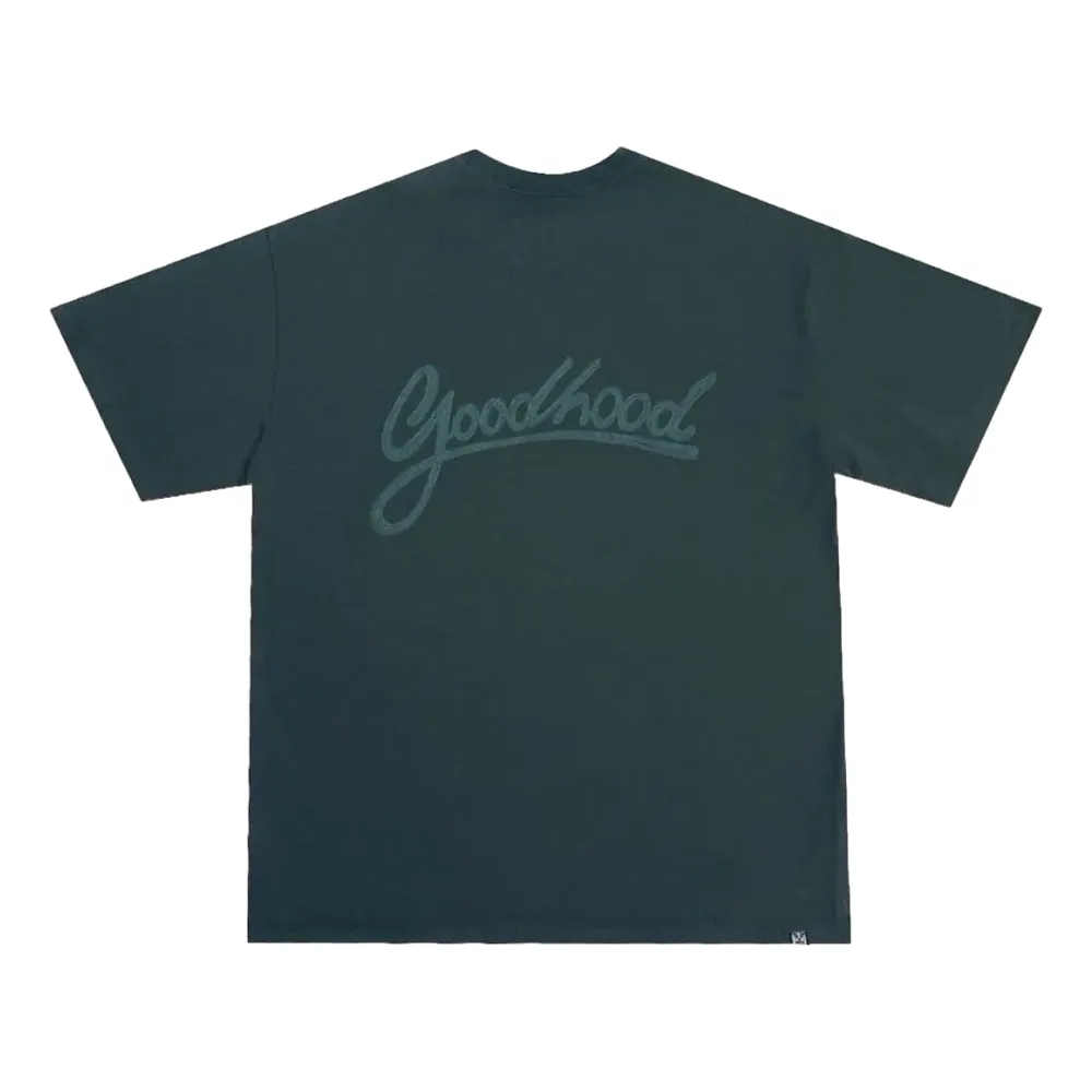 OLDISM OLD/SM  GOOD HOOD EMBROIDERY LOGO TEE-DARK GREEN