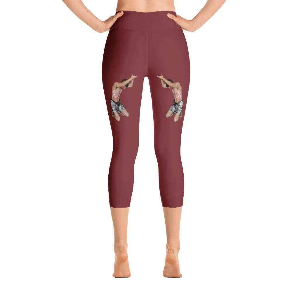 Our best viral leggings burgundy woman power white letters