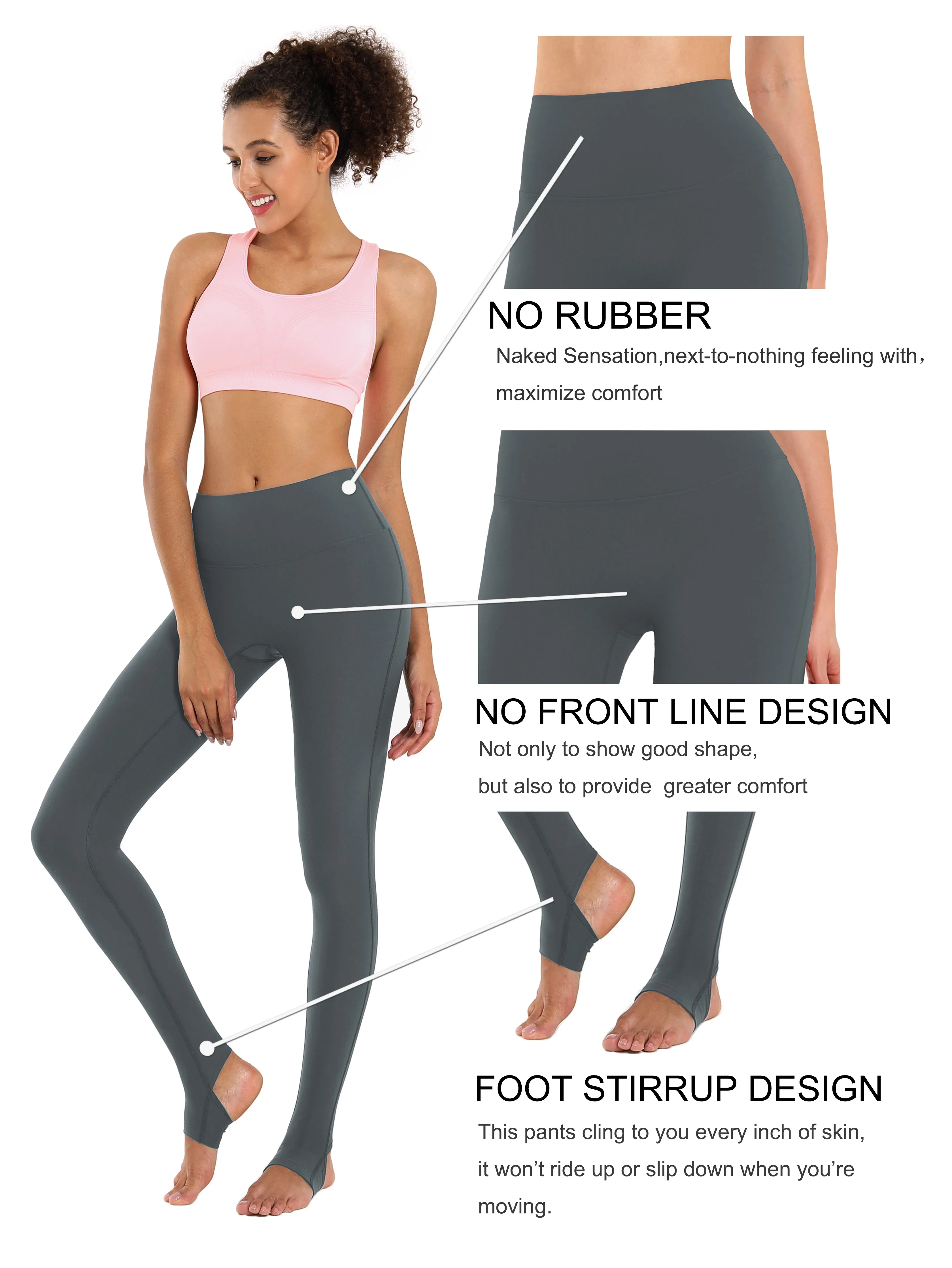 Over the Heel Yoga Pants shadowcharcoal