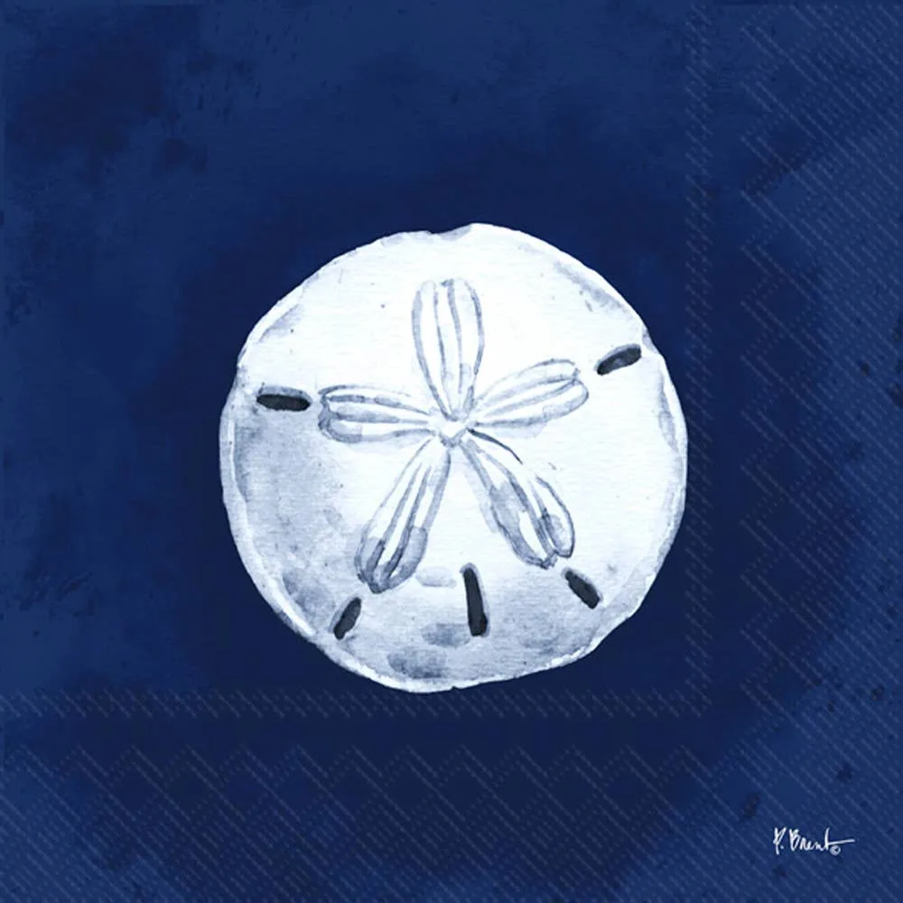 Paper Cocktail Napkins Pack of 20 Dark Sea Sand Dollar