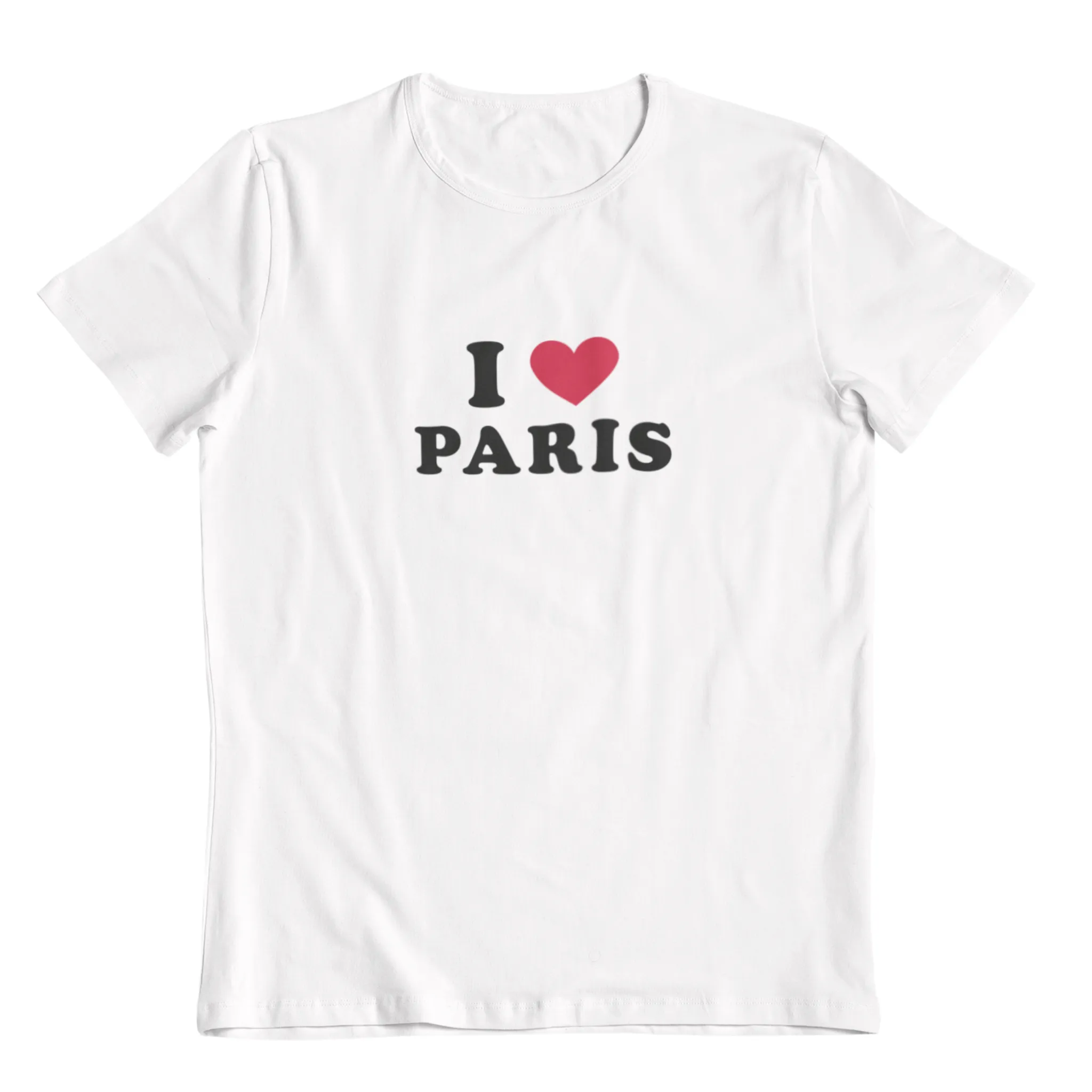 PARIS, BABY TEE - HVID