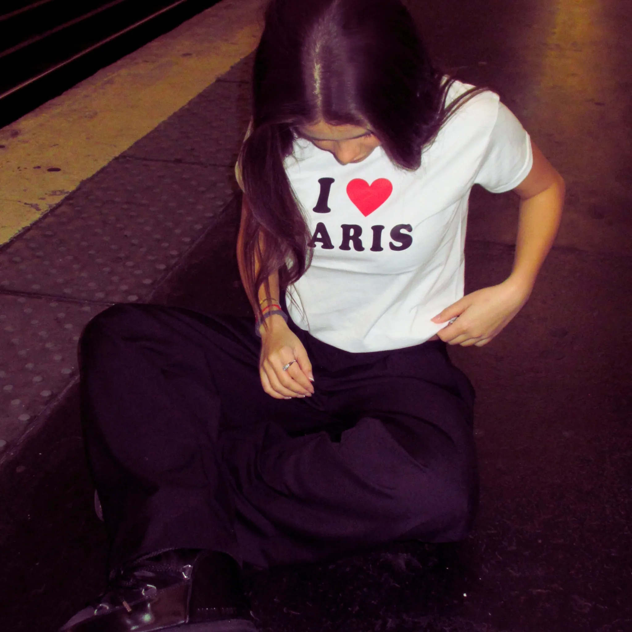 PARIS, BABY TEE - HVID