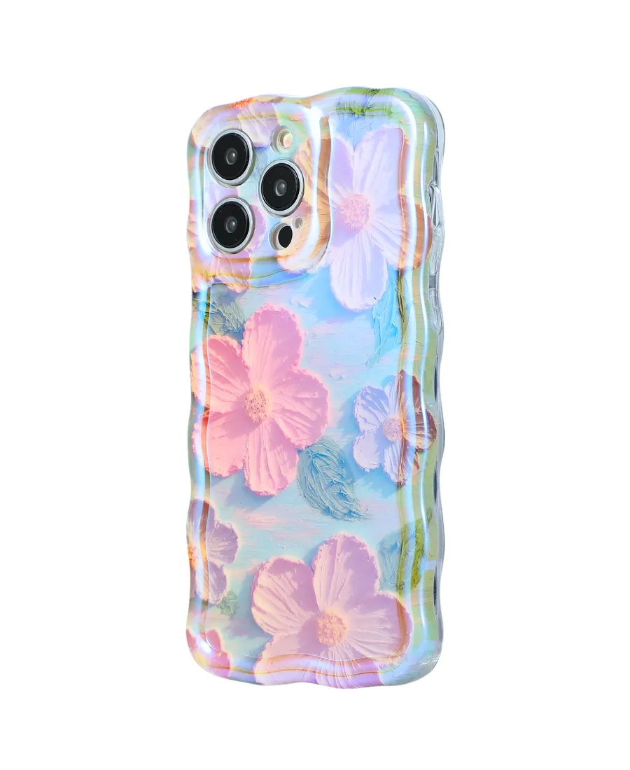 Pastel Floral Wavy Phone Case