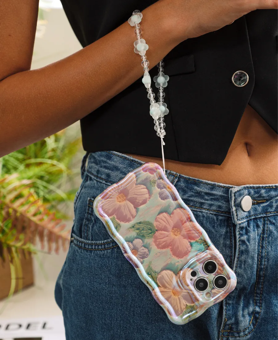 Pastel Floral Wavy Phone Case