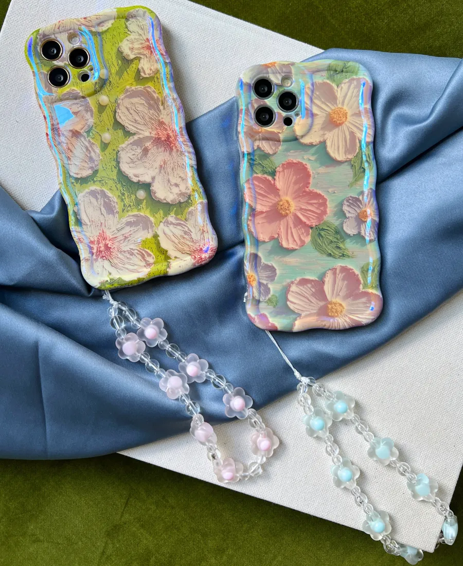 Pastel Floral Wavy Phone Case