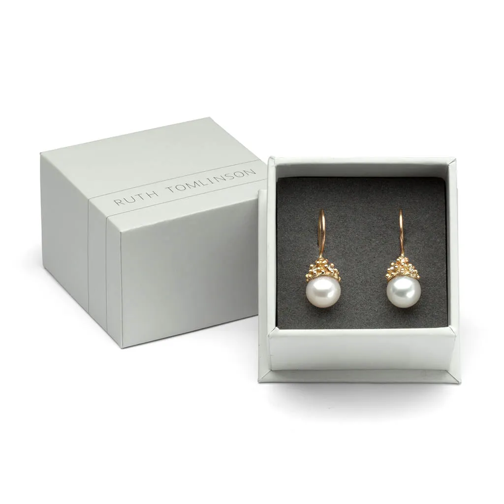 Pearl Encrusted Drop Earrings