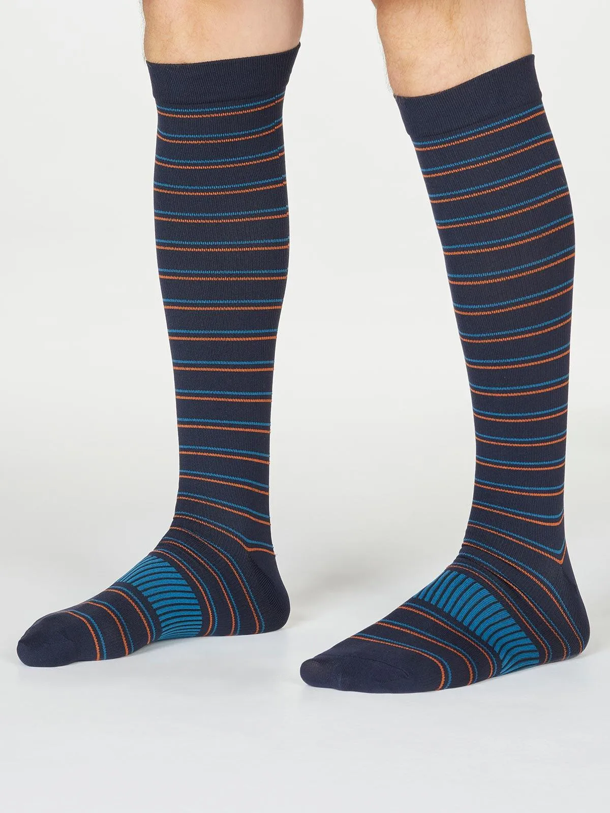 PERRY STRIPE FLIGHT SOCKS - NAVY