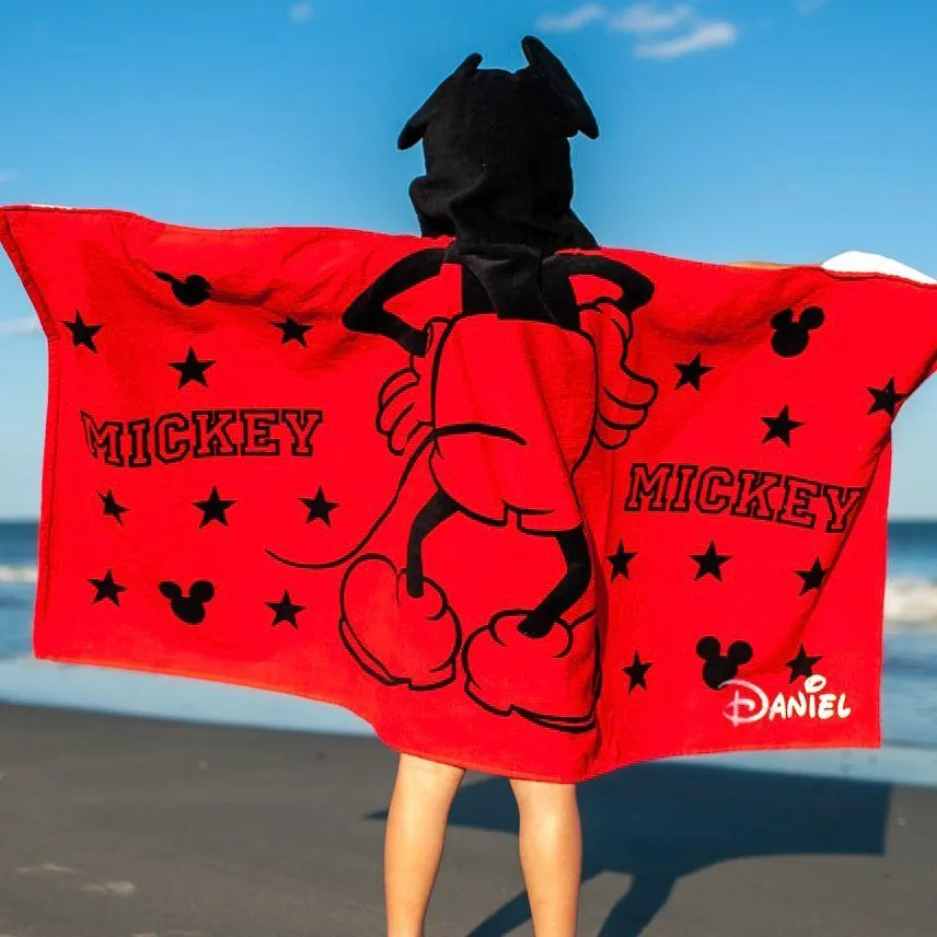 Personalized Embroidered Hooded Towel - Mickey Mouse