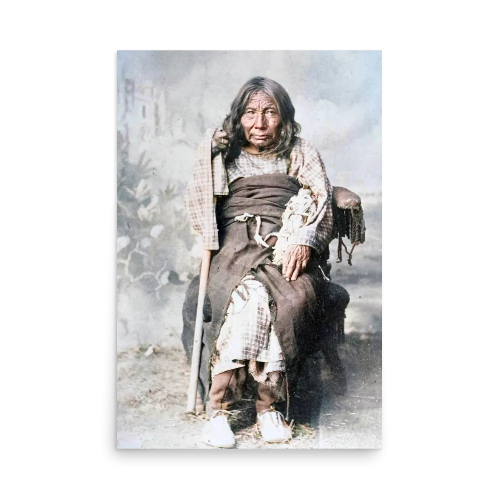 Poison, a Cheyenne woman nearing 100 years old, 1888 Portrait, High Resolution Download