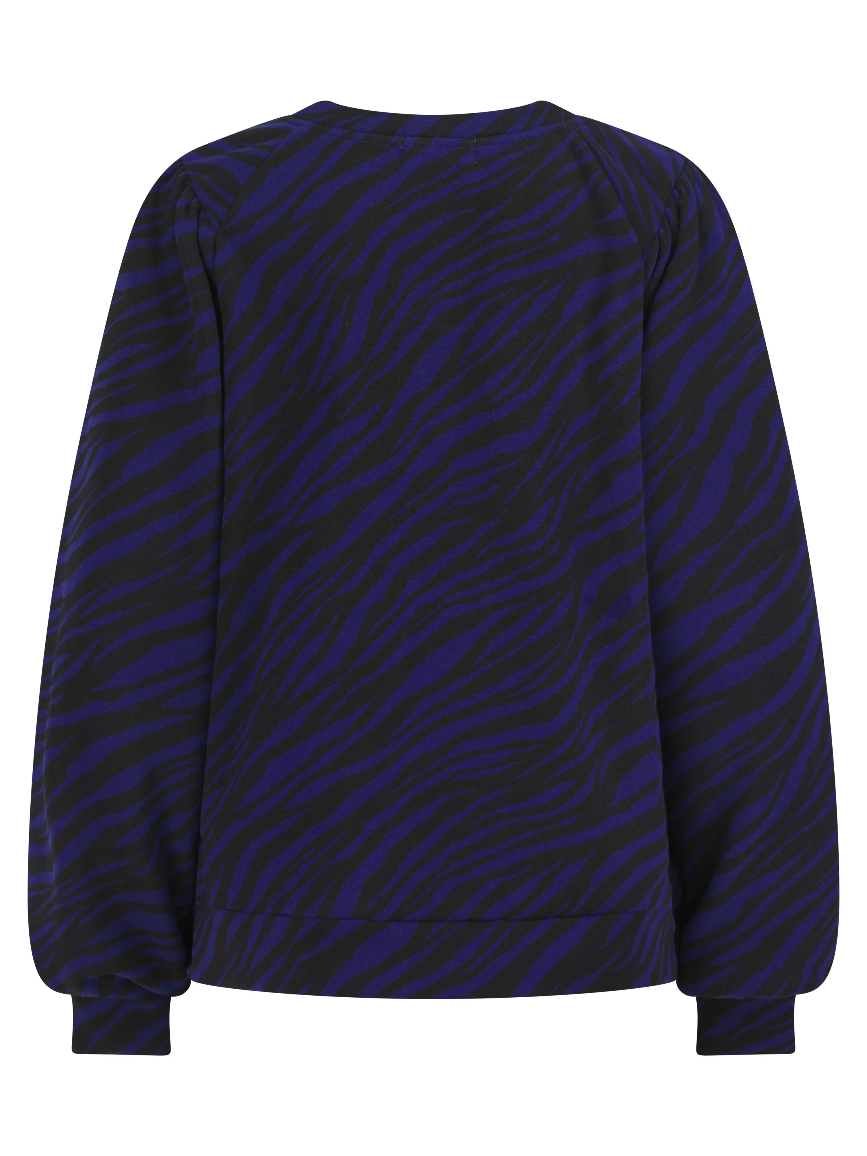 PRINTED ZEBRA PIPER SWEATER-TEAL