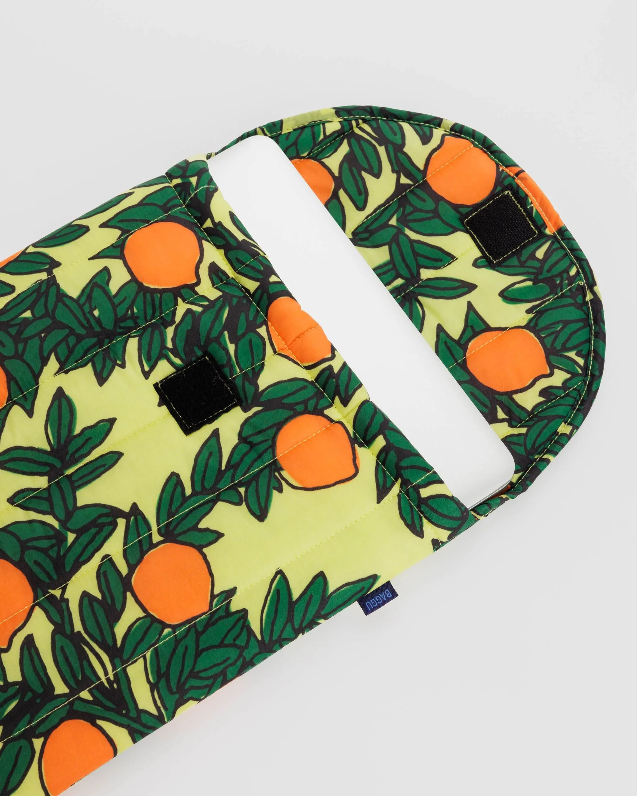 Puffy Laptop Sleeve 16" - Orange Tree Yellow