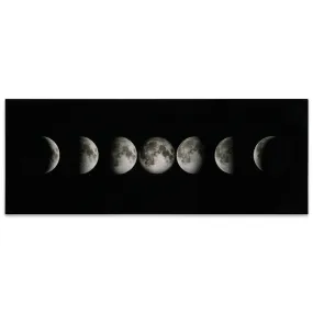 "Moon" Frameless Free Floating Tempered Glass Panel Graphic Wall Art