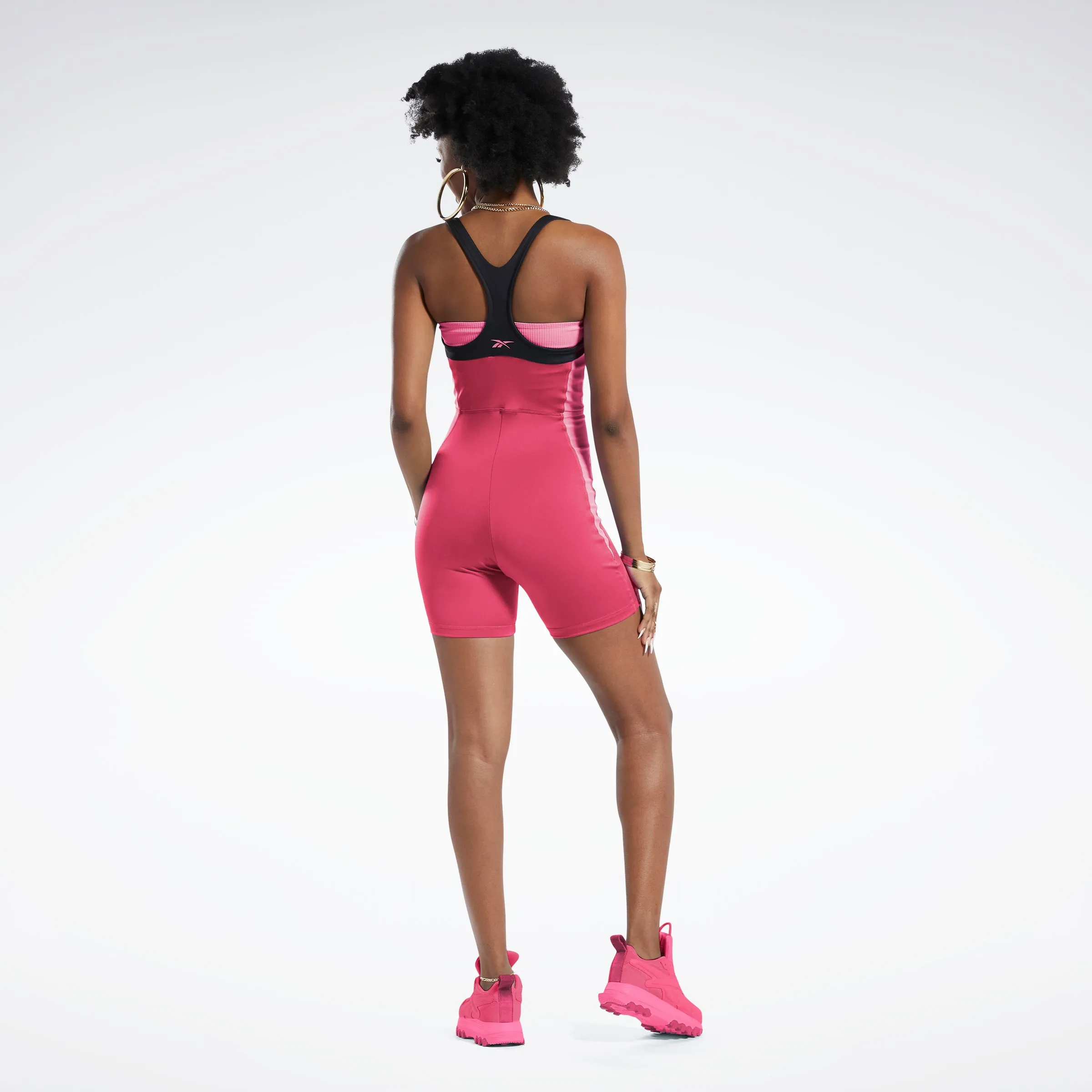 Reebok Apparel Women Cardi B Leotard Pnkfus