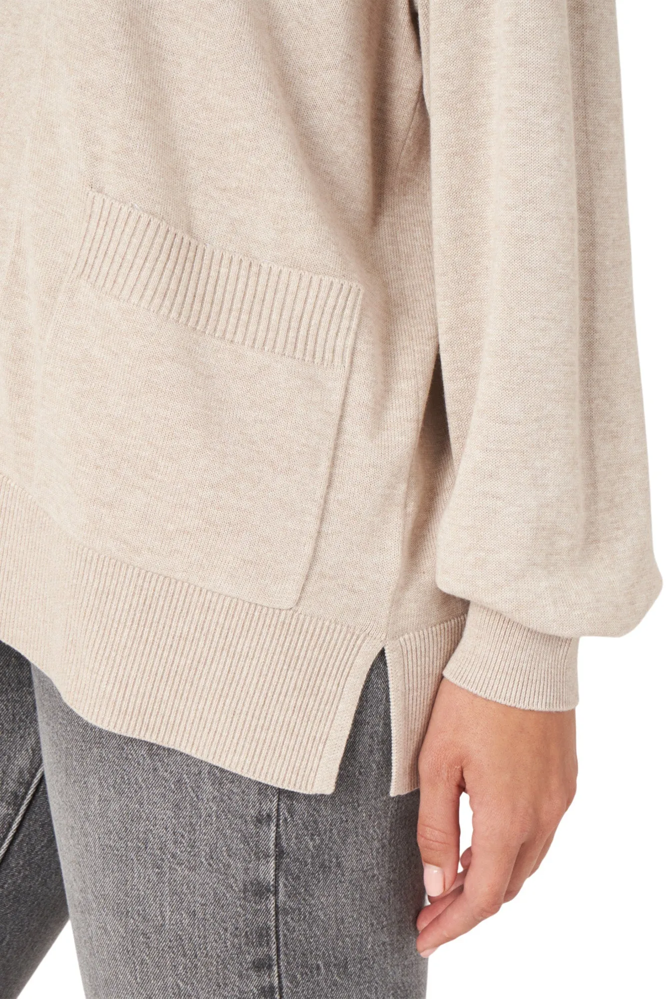 Repeat Cashmere Fine Knit Cotton Blend Cardigan with Pockets