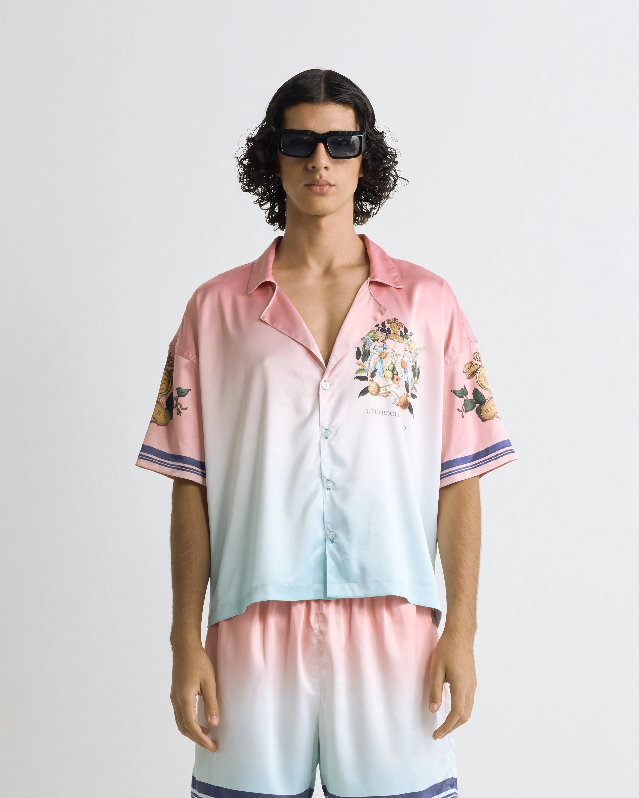 Riviera Fruit Angels Short Sleeve Shirt Pink